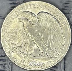 1945-P Walking Liberty Silver Half Dollar Missing Designer's Initials FS-901