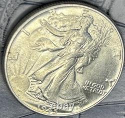 1945-P Walking Liberty Silver Half Dollar Missing Designer's Initials FS-901
