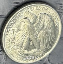 1945-P Walking Liberty Silver Half Dollar Missing Designer's Initials FS-901