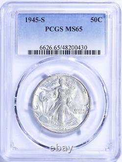 1945-S Liberty Walking Half Dollar PCGS MS-65 Mint State 65