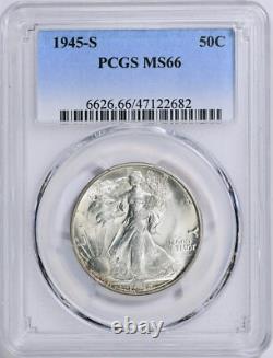 1945-S Liberty Walking Half Dollar PCGS MS-66 Mint State 66