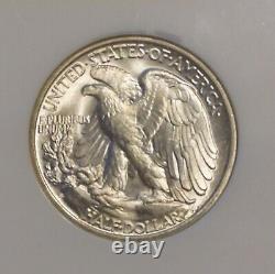 1945 S Lusterous Walking Liberty Half Dollar-ngc-ms-64 #294381-018 Old Fatty