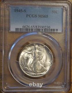 1945 S Lusterous Walking Liberty Half Dollar -pcgs Ms-65 #6626.65/83990230