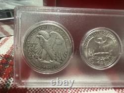 1945-S Walking Liberty, 1965-D Quarter, 1942 S Merc, 1935-S Buff, 1904 Indian