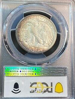 1945-S Walking Liberty Half Dollar PCGS MS63 Vibrant Toning CHRC