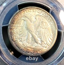 1945-S Walking Liberty Half Dollar PCGS MS63 Vibrant Toning CHRC