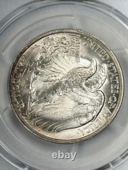 1945 S Walking Liberty Half Dollar PCGS MS65+ Subtle Lavender Toned