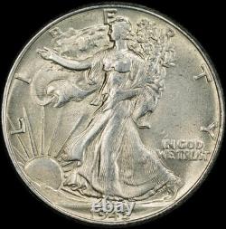 1945 Silver Liberty Walking Half Dollar PCGS AU 58 Gold Shield Certified Nice