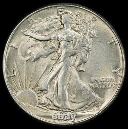 1945 Silver Liberty Walking Half Dollar PCGS AU 58 Gold Shield Certified Nice