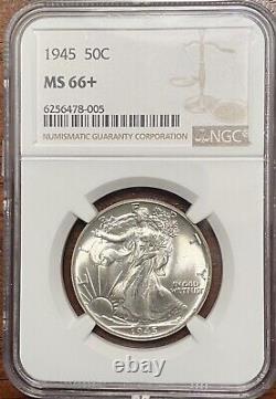 1945 Walking Liberty Half Dollar 50C NGC MS-66+