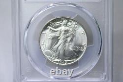 1945 Walking Liberty Half Dollar 50C PCGS MS64 Blast White #8041