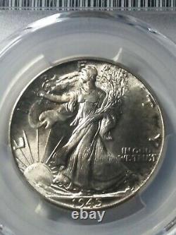 1945 Walking Liberty Half Dollar Missing Initials No Aw Fs901 Pcgs Ms65 Nice