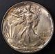 1945 Walking Liberty Half Dollar/ Toned /fresh From Original Collection-lot 8133