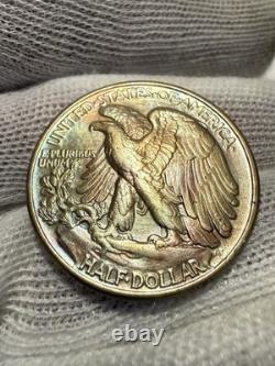 1945 Walking Liberty Silver Half Dollar Gem AU++ PQ Original Beauty? Toned