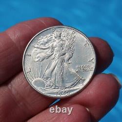 1945 Walking Liberty Silver Half Dollars Almost Uncirculated UNC N37