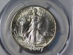 1945-d Walking Liberty Silver Coin Half Dollar Gold Shield Pcgs Graded Ms65