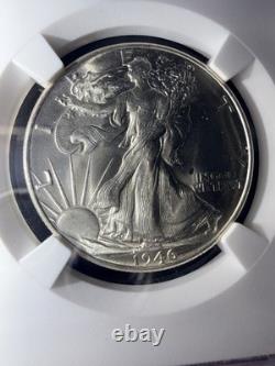 1946 50C Walking Liberty Half Dollar MS66+? NGC 8705080-004 GEM? UNC 1946 50C Walking Liberty Half Dollar MS66+? NGC 8705080-004 GEM? UNC