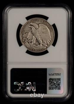 1946 DDR 50c Walking Liberty Silver Half Dollar Double Die NGC XF 40 X6035