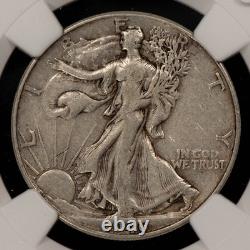 1946 DDR 50c Walking Liberty Silver Half Dollar Double Die NGC XF 40 X6035