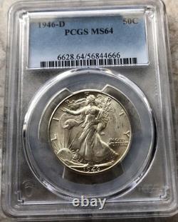 1946-D 50C Walking Liberty Half Dollar PCGS MS64
