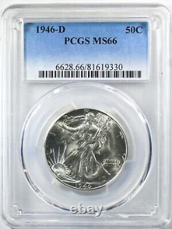1946-D Liberty Walking Half Dollar PCGS MS-66 Mint State 66