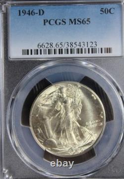 1946-D MS65 Walking Liberty Half Dollar, PCGS 38543123