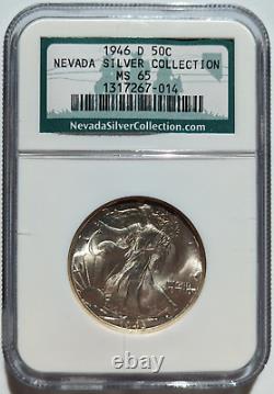 1946-D Walking Liberty Half Dollar NGC MS-65 Nevada Silver Collection