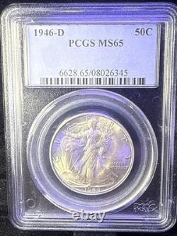 1946-D Walking Liberty Half Dollar, PCGS MS65? Blast White? Super Coin