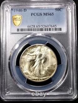 1946 D Walking Liberty Half Dollar PCGS MS65-SEE STORE WW2 MEDALS- PCGS COINS