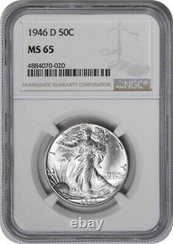 1946-D Walking Liberty Silver Half Dollar MS65 NGC
