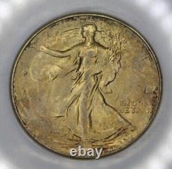 1946 D Walking Liberty Silver Half Dollar MS 64 Fatty NGC Gold Color Toned Coin