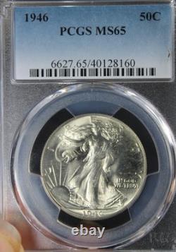 1946 MS65 Walking Liberty Half Dollar, PCGS 40128160