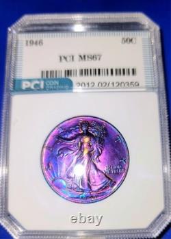 1946-P Walking Liberty Half Dollar MS67 Toning