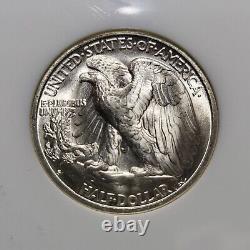 1946-S 50C NGC MS65 Walking Liberty Silver Half Dollar Hi Luster