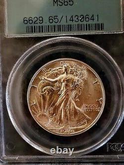 1946-S 50C Walking Liberty Half Dollar PCGS MS 65 OGH