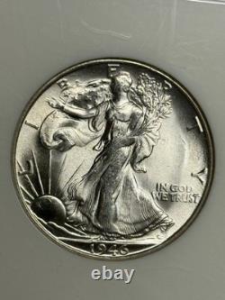 1946-S NGC MS65 Walking Liberty Silver Half Dollar, Lustrous U. S. Coin