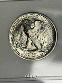 1946-S NGC MS65 Walking Liberty Silver Half Dollar, Lustrous U. S. Coin