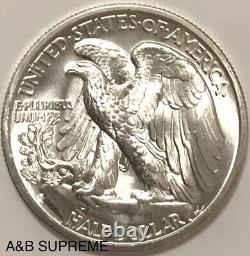 1946 S Walking Liberty Half Dollar Blast White Gem Bu Uncirculated 90% Silver
