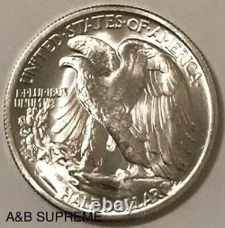 1946 S Walking Liberty Half Dollar Gem Bu With Strong Mint Luster 90% Silver