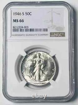 1946 S Walking Liberty Half Dollar NGC MS-66