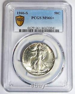 1946 S Walking Liberty Half Dollar PCGS MS-66+ ORIGINAL