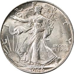 1946-S Walking Liberty Half PCGS MS65 Great Eye Appeal Nice Strike