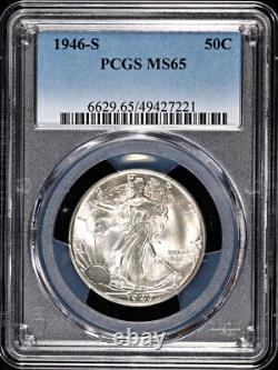 1946-S Walking Liberty Half PCGS MS65 Great Eye Appeal Nice Strike