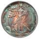 1946-s Walking Liberty Silver Half Dollar Icg Ms-66+ Album Toned End Roll Toning