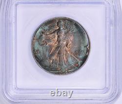 1946-S Walking Liberty Silver Half Dollar ICG MS-66+ Album Toned End Roll Toning