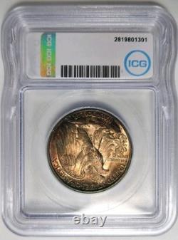 1946-S Walking Liberty Silver Half Dollar ICG MS-66+ Album Toned End Roll Toning