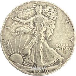 1946 US Silver Half Dollar Liberty Walking With Mint Punch Error Never Cleaned