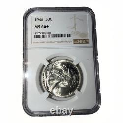 1946 U. S. 50c Walking Liberty Half Dollar NGC MS66+