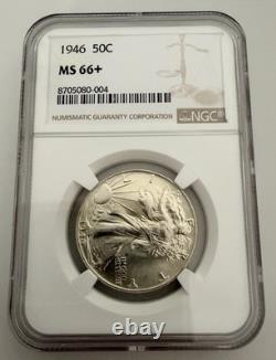 1946 U. S. 50c Walking Liberty Half Dollar NGC MS66+