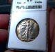 1946 Walking Liberty Half Dollar 50c Anacs Ms65 Stunning Toner +colors+